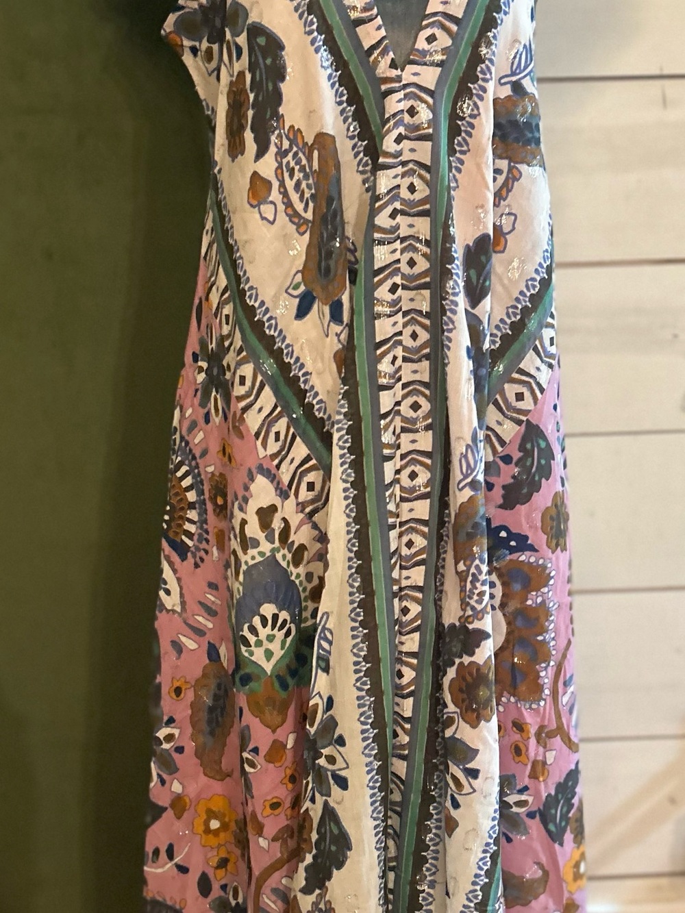 RAGA Pink and Cream Floral Boho Maxi Dress